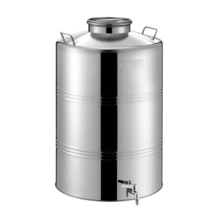 INOX Δοχείο Κρασιού-Λαδιού με Αεροστεγές Πώμα και Κάνουλα 100lt