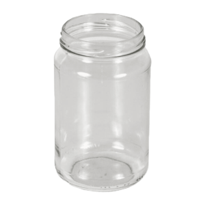 Βάζο Στρογγυλό Γυάλινο με Καπάκι 370ml